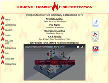 Tablet Screenshot of bournefire.co.uk